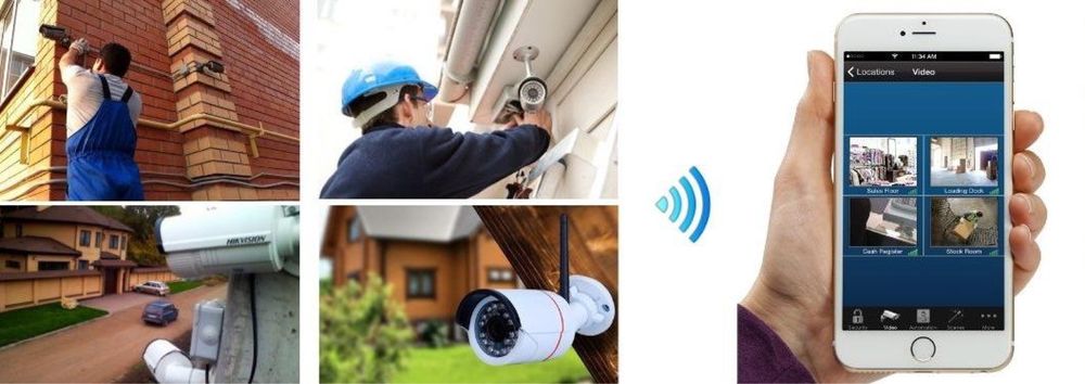 Установка :Камер видеонаблюдения , домофонии