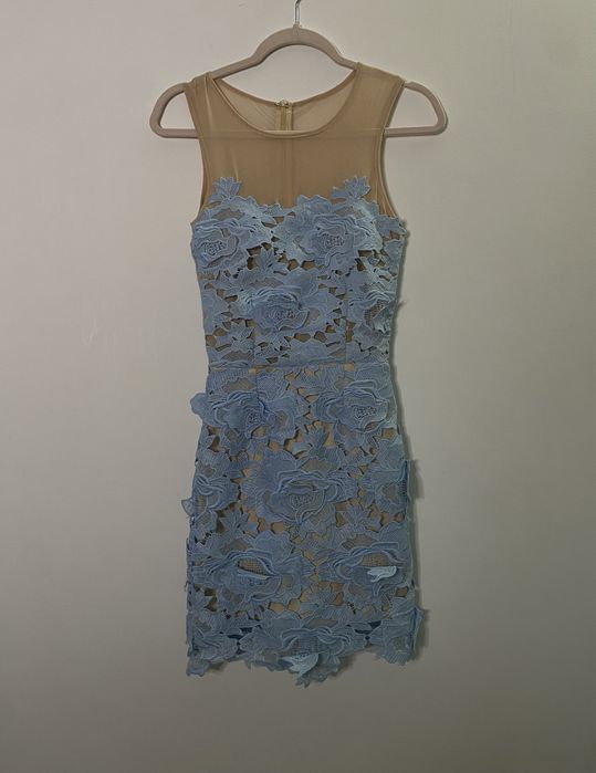 Rochie Missguided dantelă bleu mărimea 34 (UK 6)