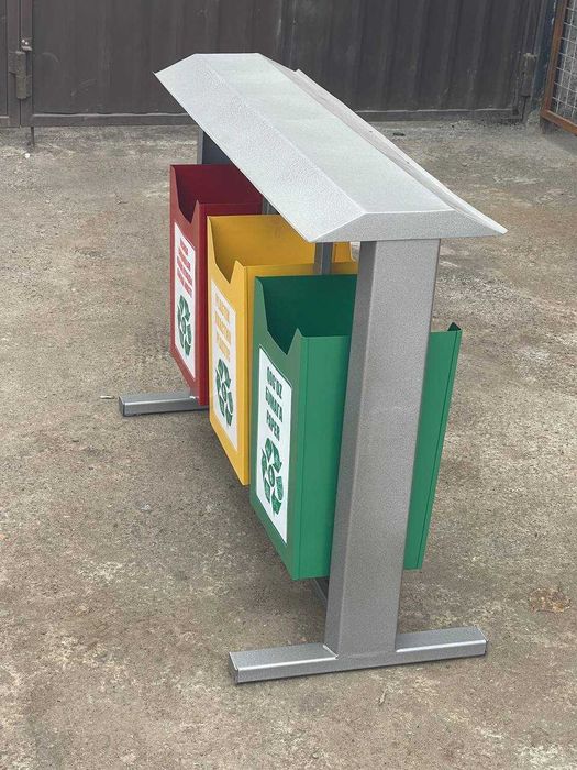 Мусорная урна металлическая секционная