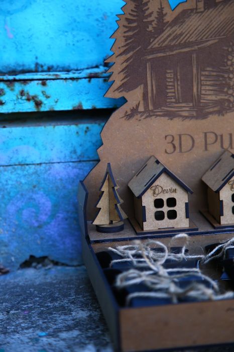 Малки къщички - Tiny Houses. 3D пъзел. Сувенири. Лазерно рязане. Gifts