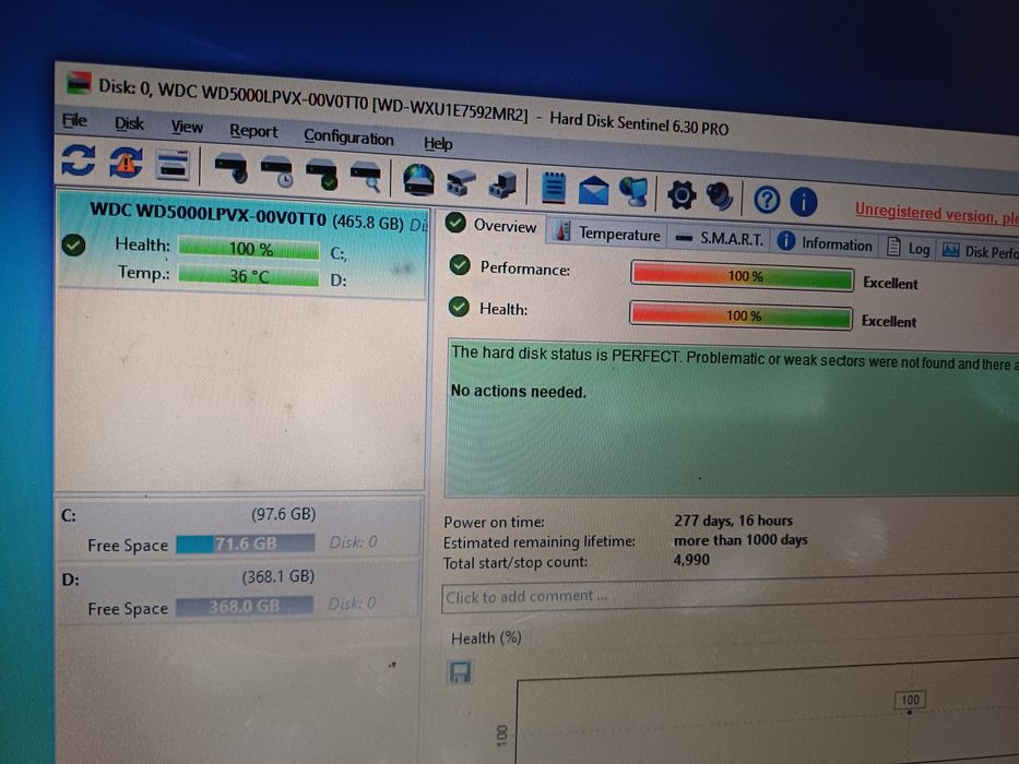 Hard pt Laptop 500 gb