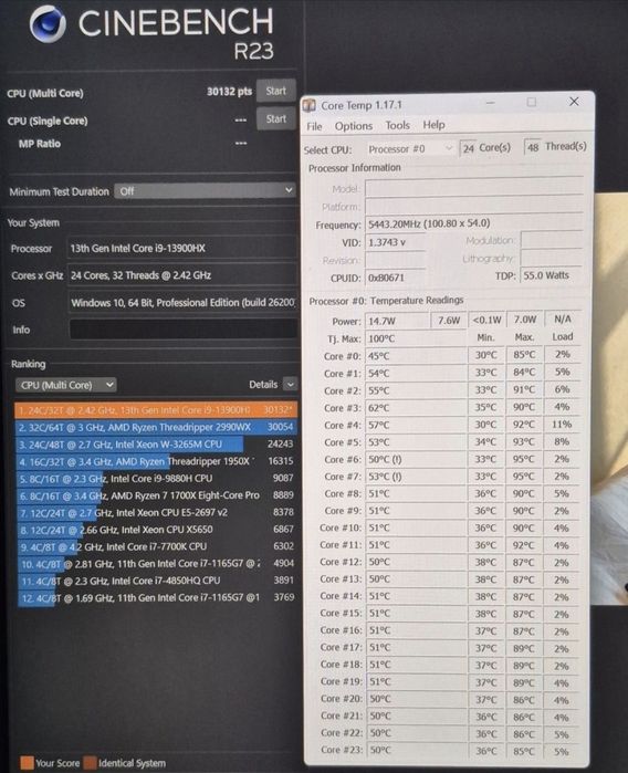 Laptop gaming i9 13900HX RTX 4080 16" 2K 240Hz 32GB DDR5 1TB NVMe