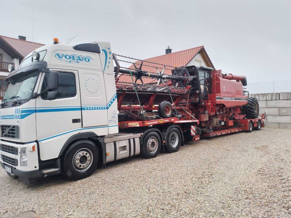 Transport combine agricole – platformă joasă, lowbed, gondola