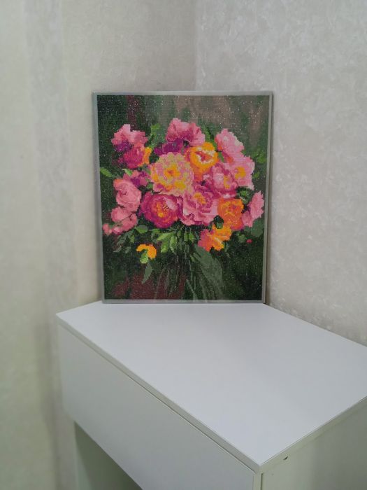 Картина алмазная мозаика "Букет".