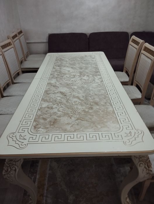 Стол Мдф СО СТУЛЬЯМИ 10 шт