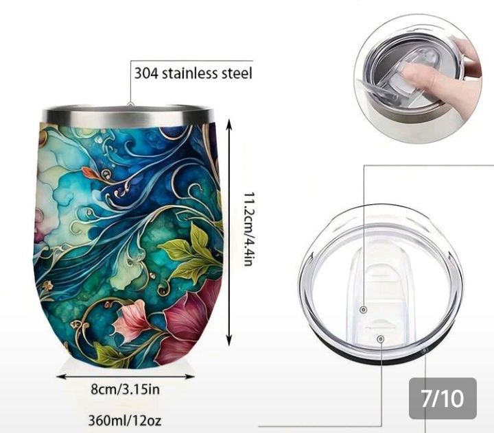 Cană inox Smeg nou nefolosit 340 ml