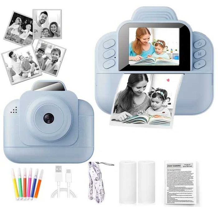 Детски Фотоапарат за моментни снимки за деца Мини термопринтер