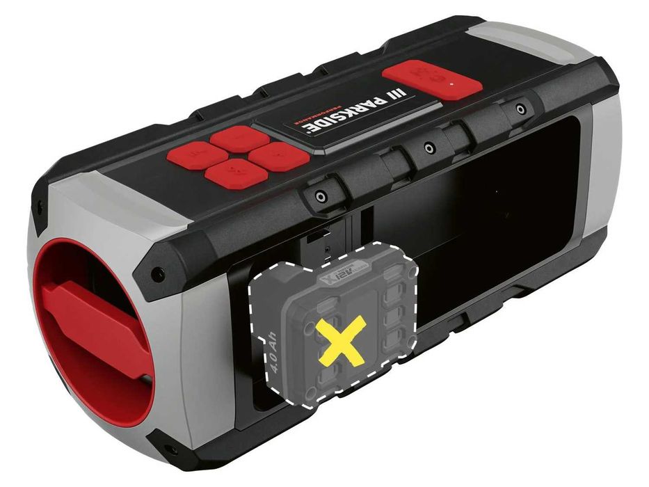 PARKSIDE PERFORMANCE PBL 40 A1 безжична Bluetooth тонколона (захранвана с 12v или 20V батерии), без батерия и зарядно устройство