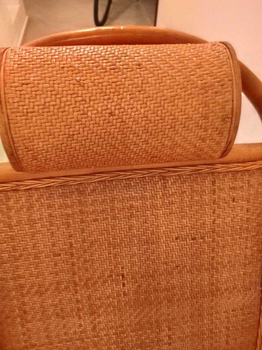 Люксозен люлеещ стол естествен ратян