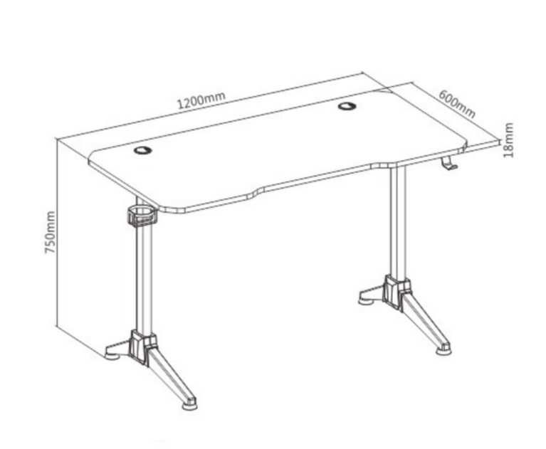 Геймърско бюро черно / червено Чисто Ново-160 €