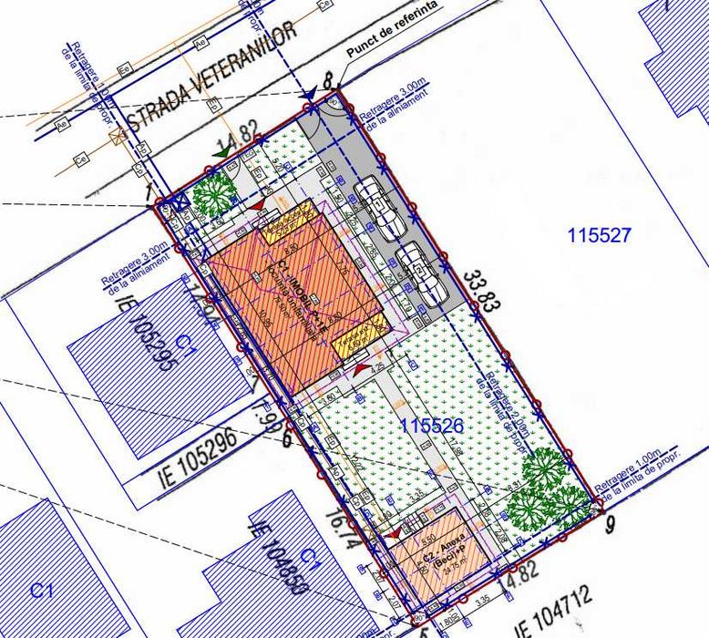 Teren 500 mp, 15m deschidere, central Cumpana