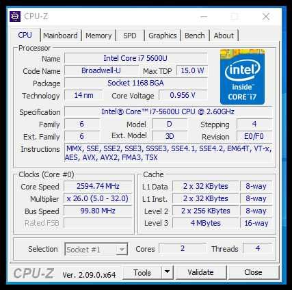 Лаптоп DELL Latitude E7250  12.5 Intel Core i7 5600U 8gb