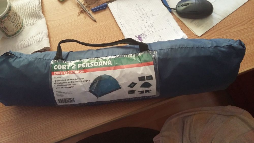 Cort pentru 2 persoane, 200 cm x 140 cm x 100 cm, nou