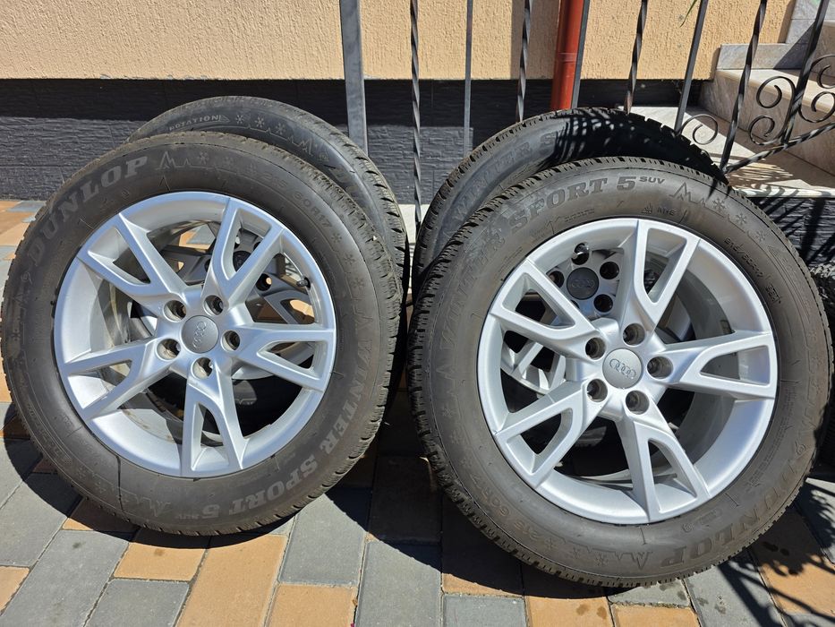 Set roti,jante Audi Q3,Tiguan, 215 60 17, Dunlop Iarna 2024