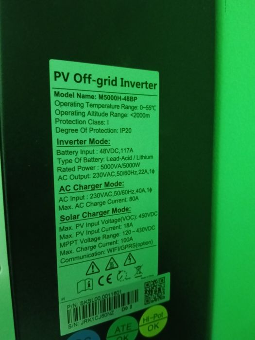 Invertor. 5kw și baterie 5kw