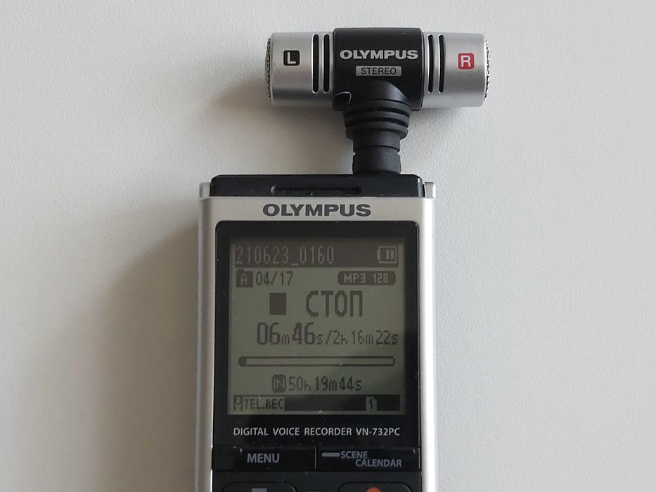 Диктофон Olympus VN-732PC + доп.микрофон