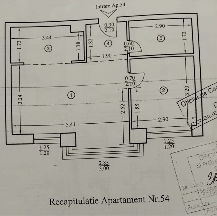 2009 apartament 2 cam 51 mp construiti Green Park Iasi tatarasi