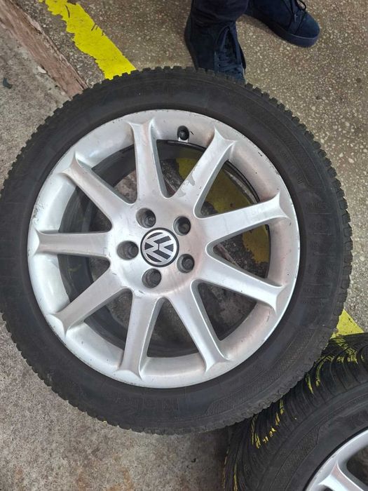 Set Jante aliaj originale VW/Audi R17 +anvelope iarna Kleber 235/45 R17 94H