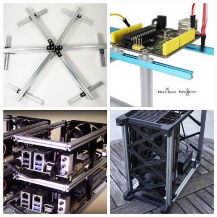 Profil aluminiu extrudat 15x15mm MakerBeamXL sau MiSUMi
