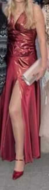 Дълга рокля официална, с цепка отпред