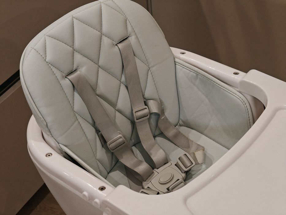 Стол за хранене Kikka boo Woody 2в 1 white/mint