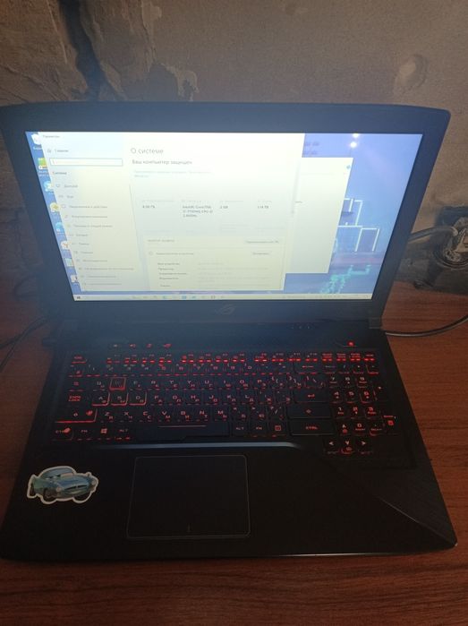 Продам ноутбук бу Асус модель Gl503v