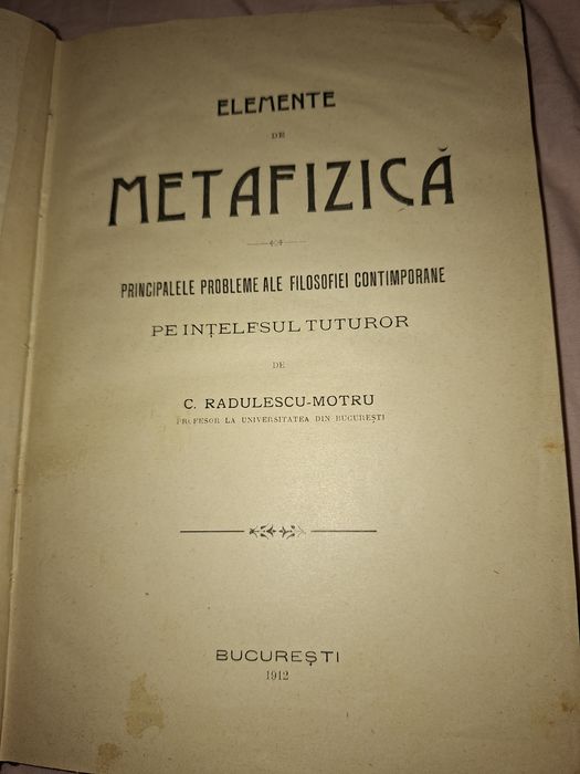 Elemente de metafizică - C. Rădulescu-Motru