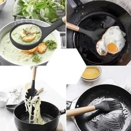 Комплект от 12бр. силиконови кухненски прибори