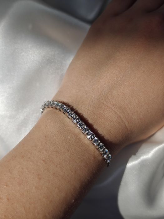 Brățară Moissanite 5.4ct 4mm Reglabila Argint 925 pietre tip Diamant