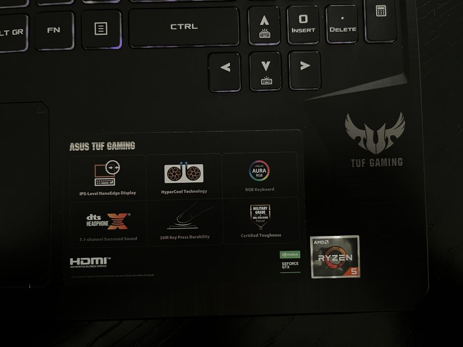 Laptop Gaming ASUS TUF FX505DT - Ryzen 5, GTX 1650, 8GB RAM, SSD 512GB