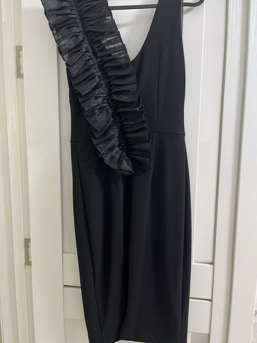 Черна официална бандажна рокля