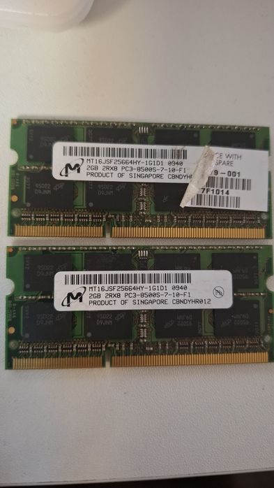 RAM 2x 2GB Micron DDR3 la 1066 MHz