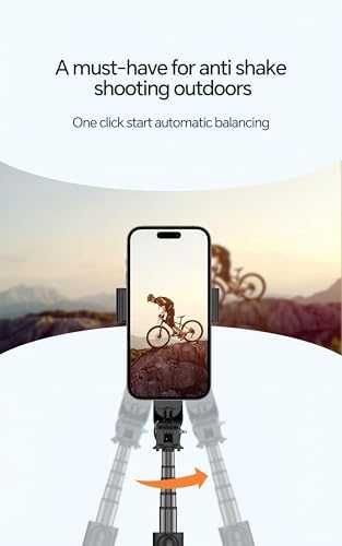 Нов гимбал Селфи стик статив с 1-осов стабилизатор за TikTok и YouTube