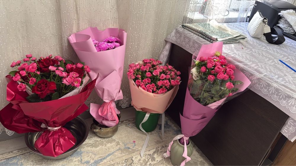 Цветы разные свежые