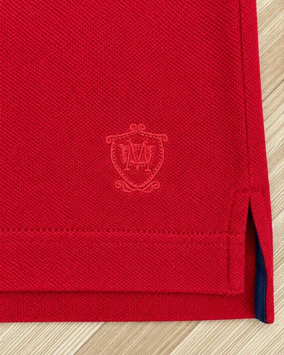 Tricou Massimo Dutti Polo Bărbați Roșu 100% Bumbac – Mărimea M