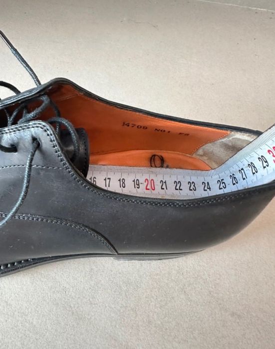 Pantofi Santoni, nr 40, piele neagra