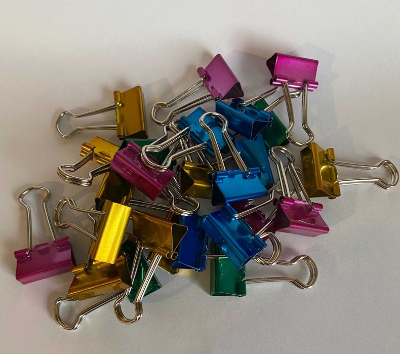 Clips Hartie 19 mm, 12 seturi x 25buc, 300buc, Color, cutie plastic