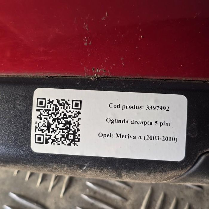 Oglinda dreapta 5 pini Opel Meriva A