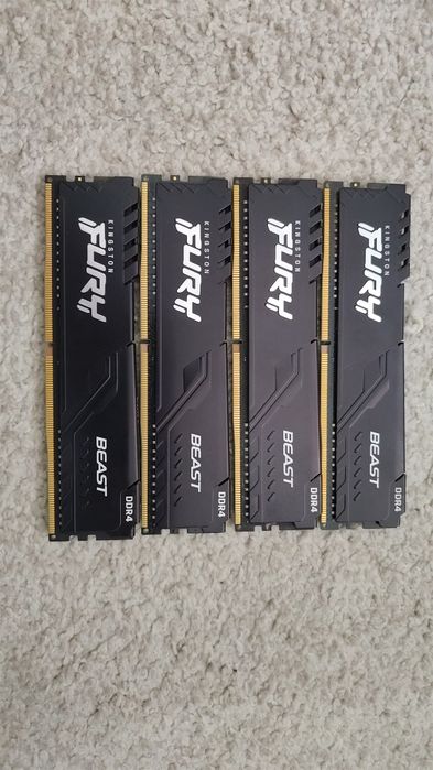 Kit 32gb Dual Chanel 4x8gb Kingston Fury 3200mhz Racire Pasiva DDR4