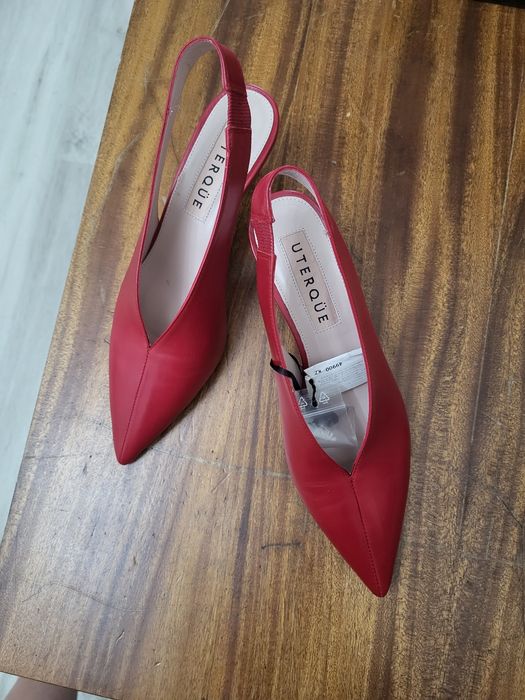 Туфли красные лодочка