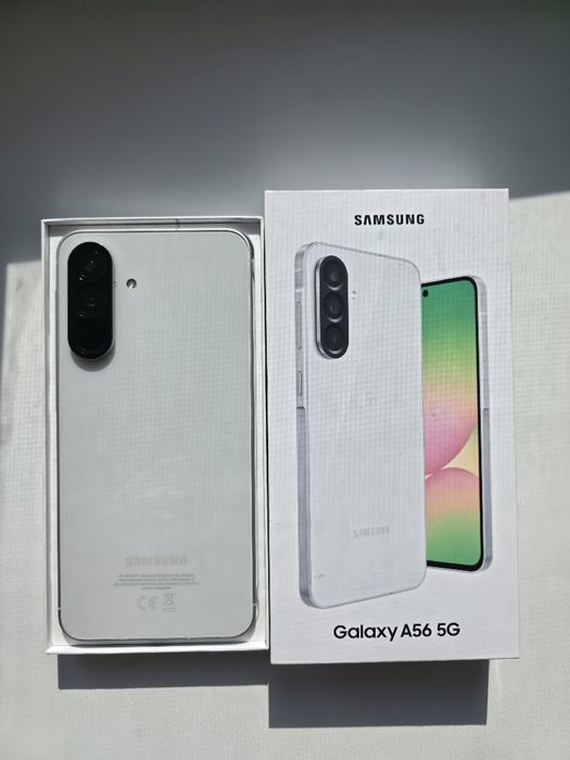 Samsung Galaxy A56 в белом цвете в идеале