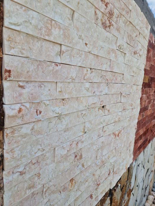 Piatra naturala decorativa, travertin ghilotinat, piatra thassos