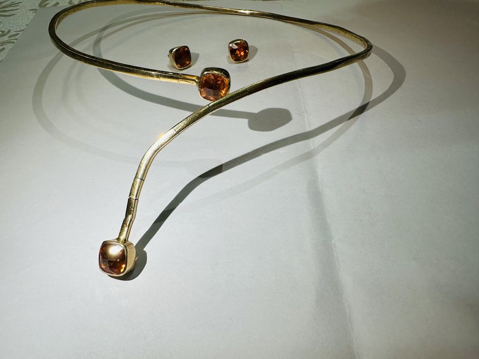 Set aur unicat 18k 750 chihlimbar