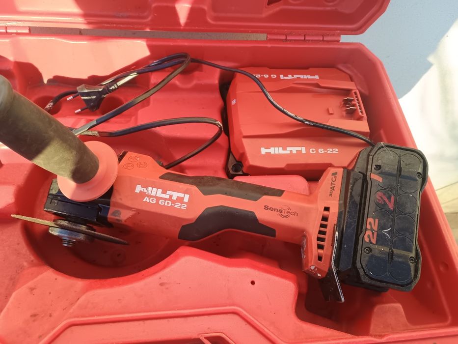 Flex hilti Ag 6d 22 nuron, la cutie cu 2 baterii și incarcator rapid