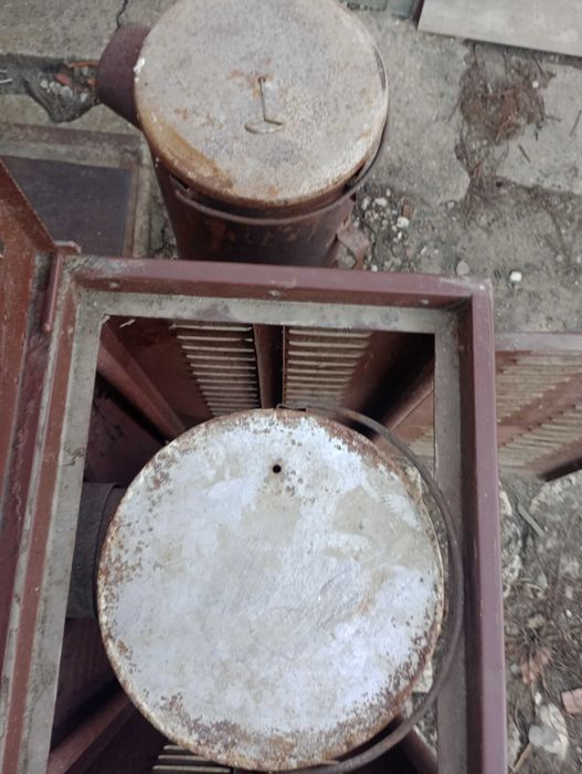 Печка на дърва  с две казанчета