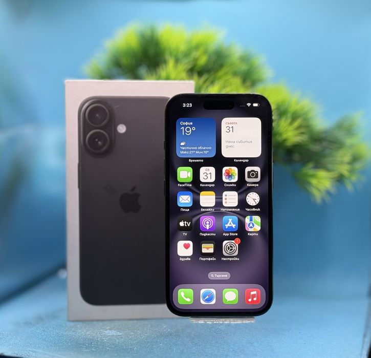 ГАРАНЦИОНЕН!!! Apple iPhone 16, 128GB, 5G, Black