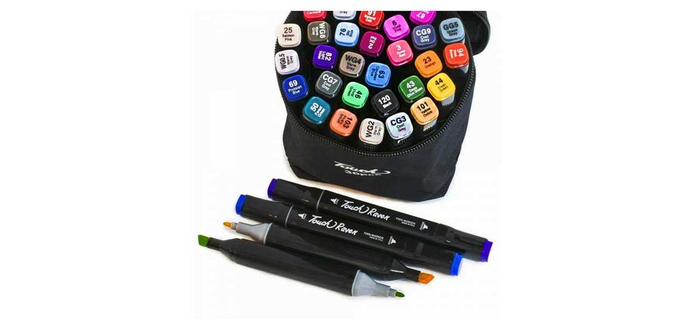 Комплект маркери за рисуване, двустранни, 36бр., 48бр., 60бр, 100бр.