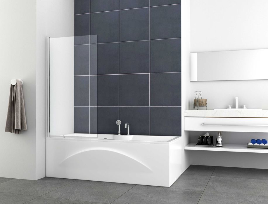 Perete de cada din sticlă securizată transparentă de 5 mm H 140 cm