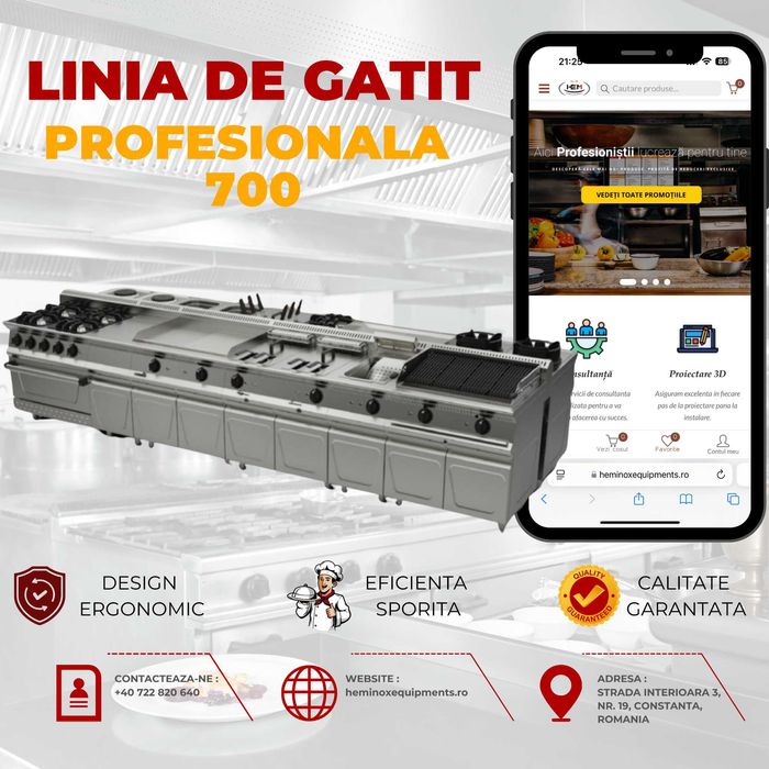 Echipamente Profesionale Horeca Din Inox Linia 900,Linia 700,Linia 600