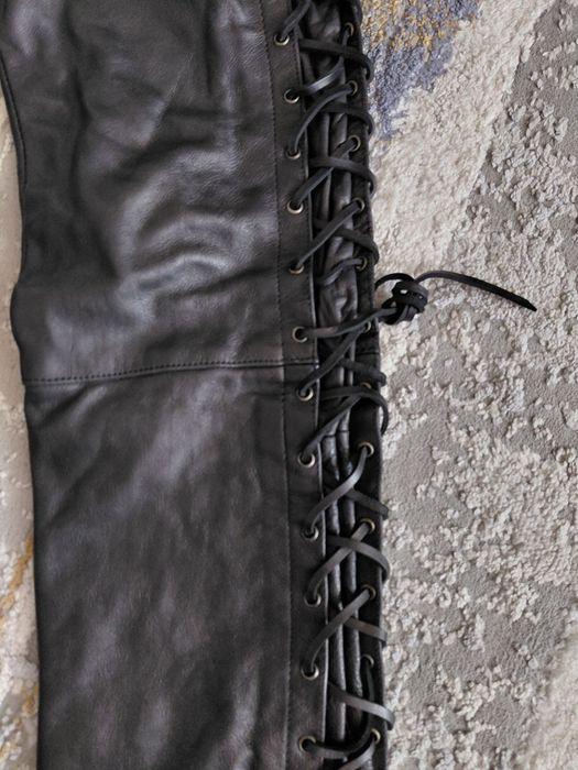Pantaloni piele naturala y2k motosport